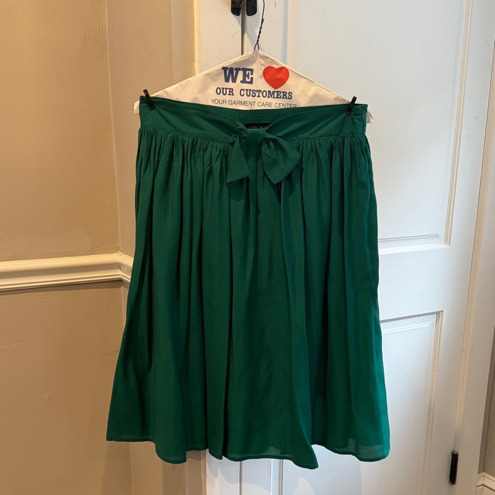 Chicwish Green Midi Skirt